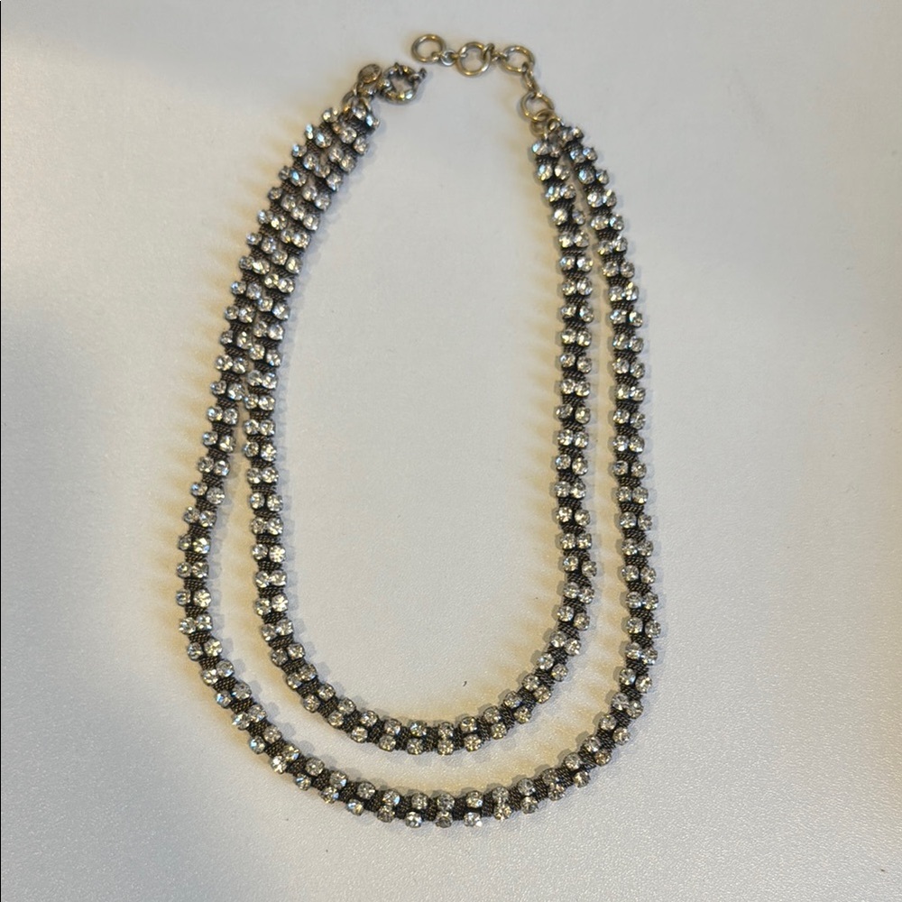 J. Crew Silver Double-Strand Necklace